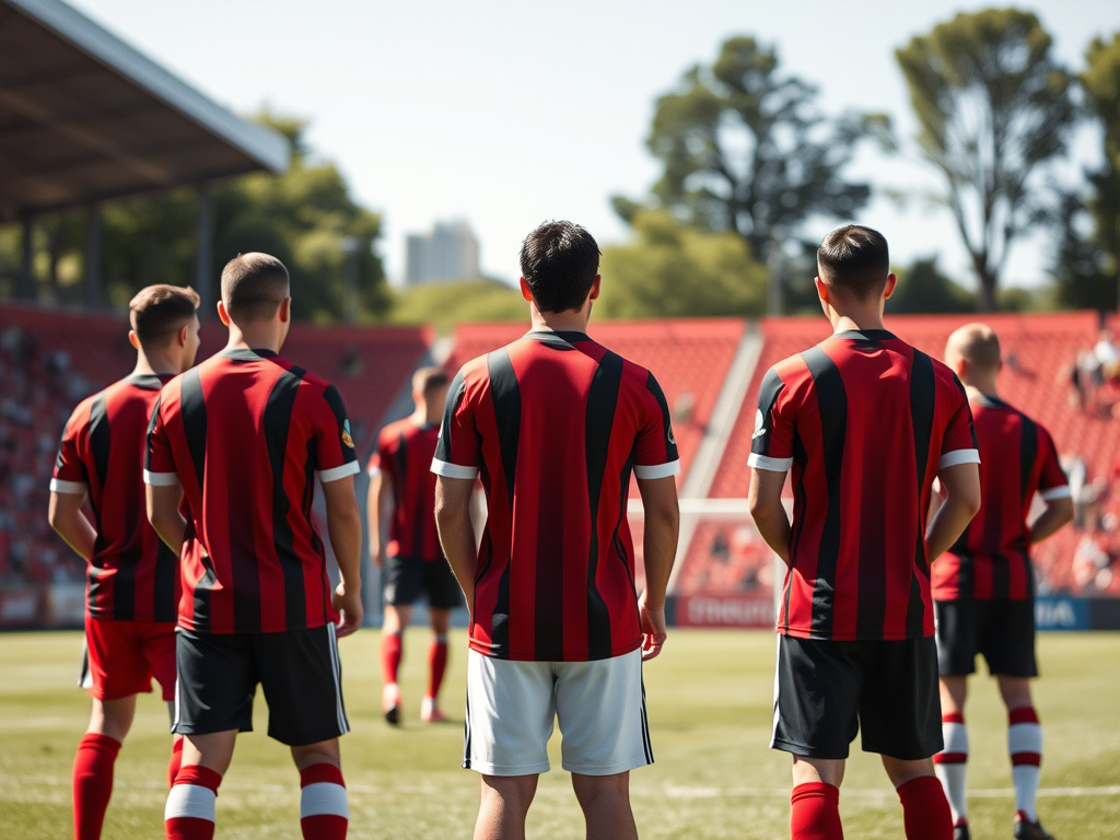 Guarda i Convocati per Nocerina e Fidelis Andria convocati calciatoridi spalle con maglia rosso e nere a