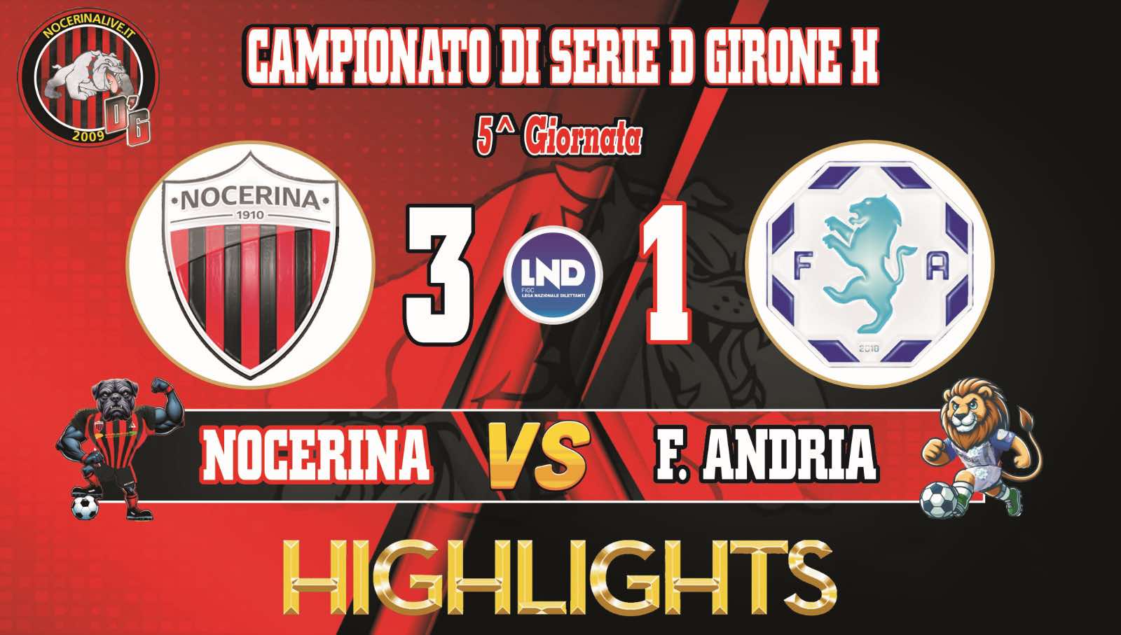 NOCERINA-F. ANDRIA 3-1| Gli highlights della gara [VIDEO] 986eda59 f0ae 4939 b15c e9ee1a8a016a