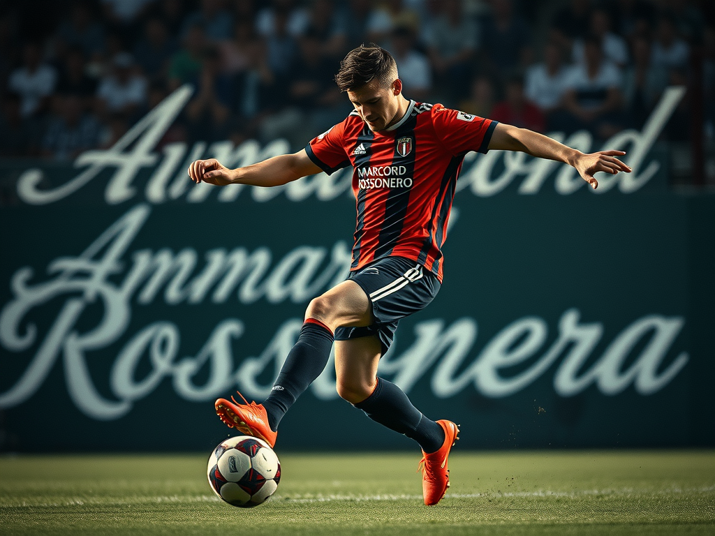 amarcord rossonero| francesco cornaro: im bergamasco tifoso della nocerina AMARCORD ROSSONERO| FRANCESCO CORNARO: IM BERGAMASCO TIFOSO DELLA NOCERINA un calciatore con la maglia rosso nera che calcia il 1