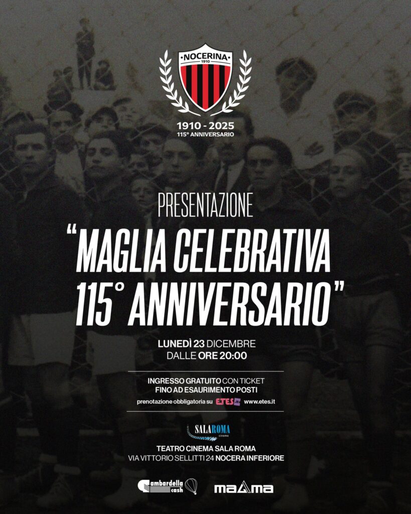 115° Anniversario della Nocerina: Presentazione della Maglia Celebrativa 470581122 888798890109909 7312621948046064961 n 819x1024