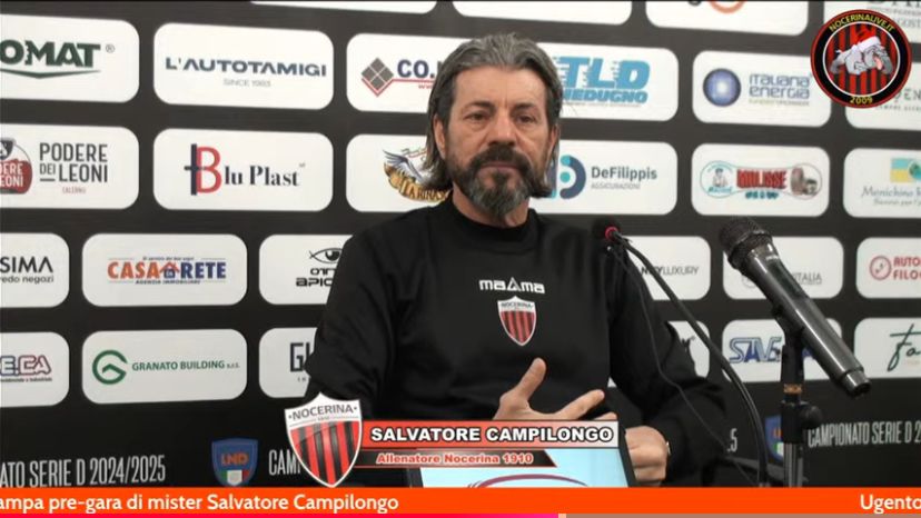 UGENTO-NOCERINA | La conferenza pre-gara di Salvatore Campilongo. cam